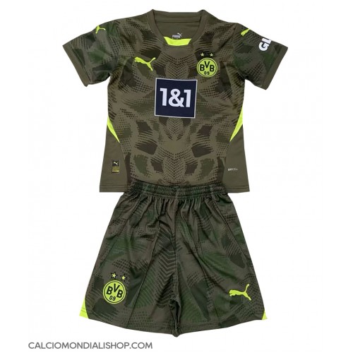 Maglie da calcio Borussia Dortmund Portiere Seconda Maglia Bambino 2024-25 Manica Corta (+ Pantaloni corti)